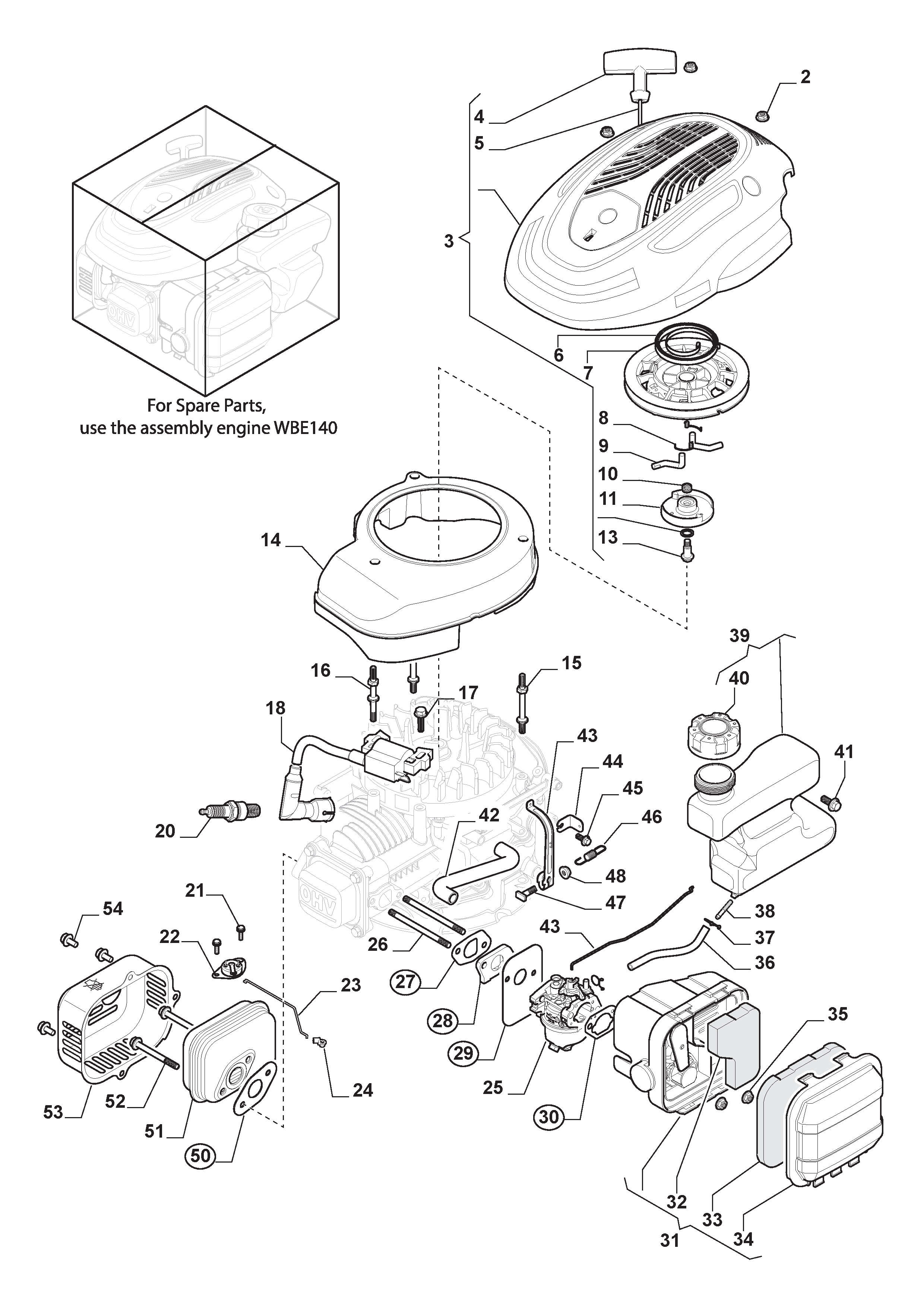  Carburettor, Tank