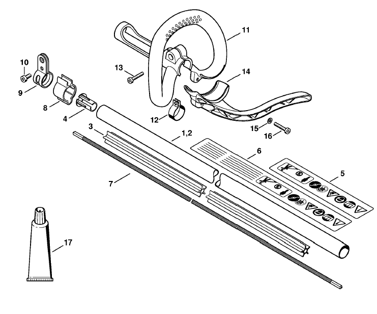 Drive tube assembly, Loop Handle