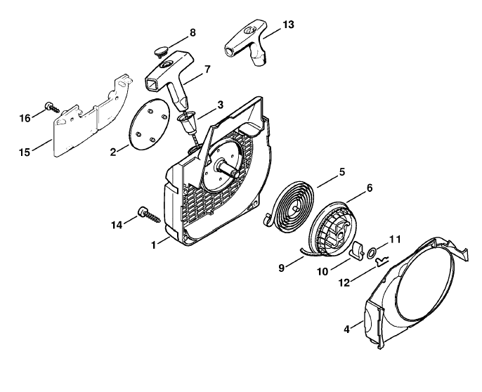 Fan Housing With Rewind Starter