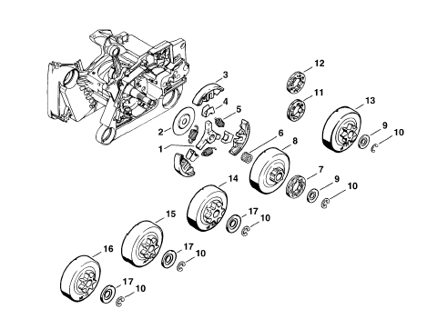 Clutch - Chain sprocket