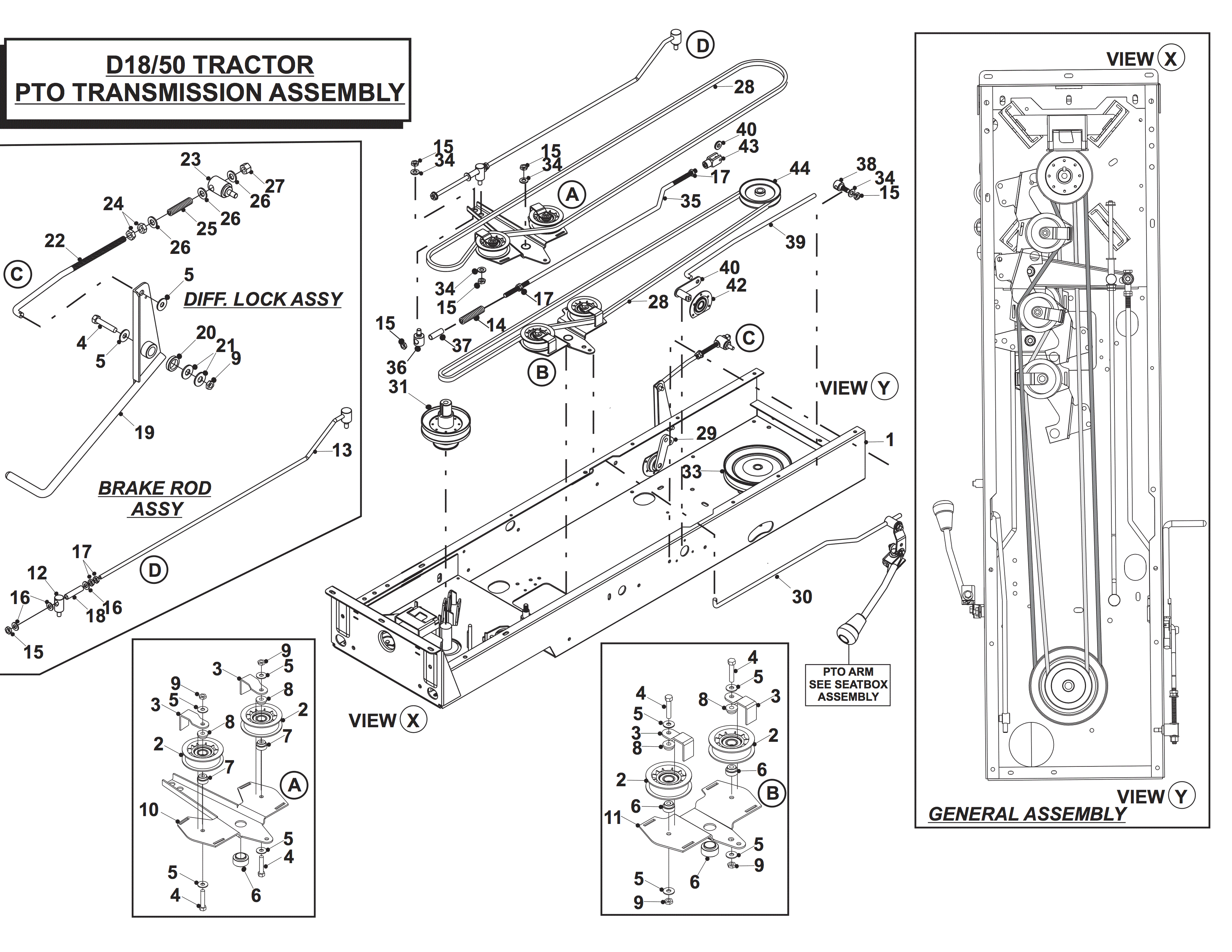 PTO TRANSMISSION 01/2004 MODEL from serial no: 40116...