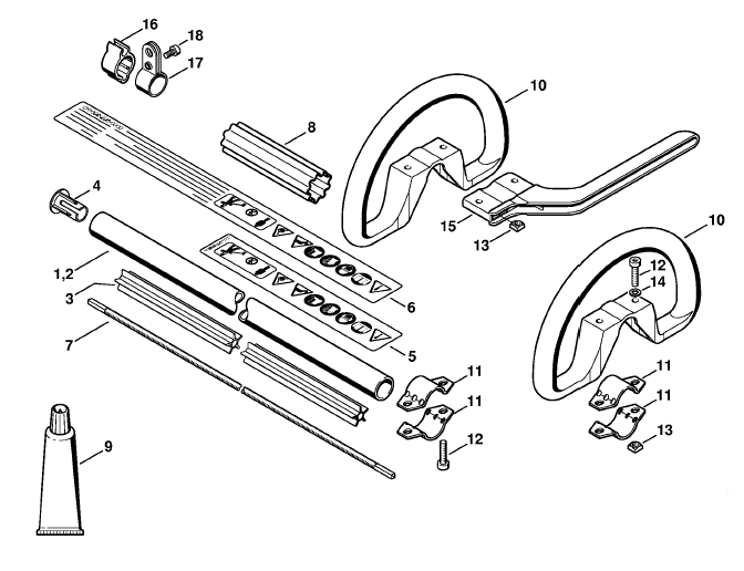 Drive tube assembly FS 55, Loop handle