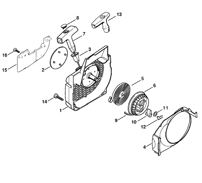 Fan Housing With Rewind Starter A