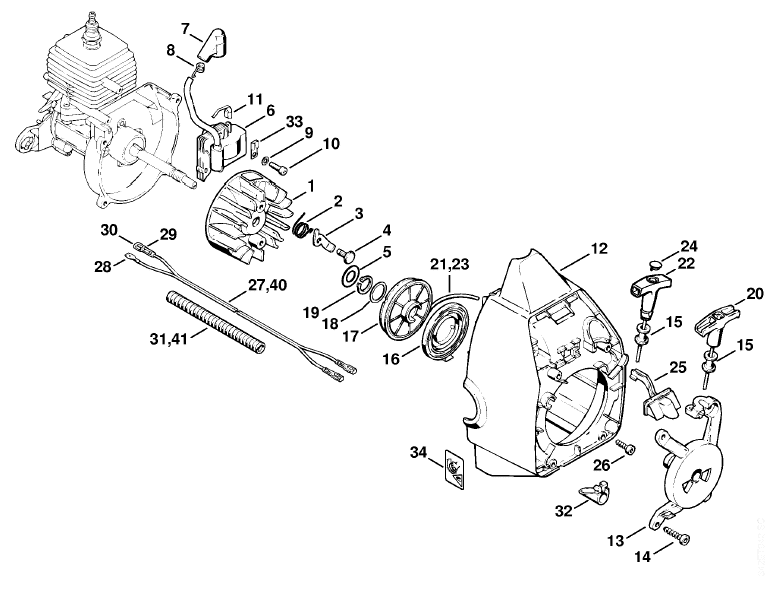 Ignition system, Rewind starter