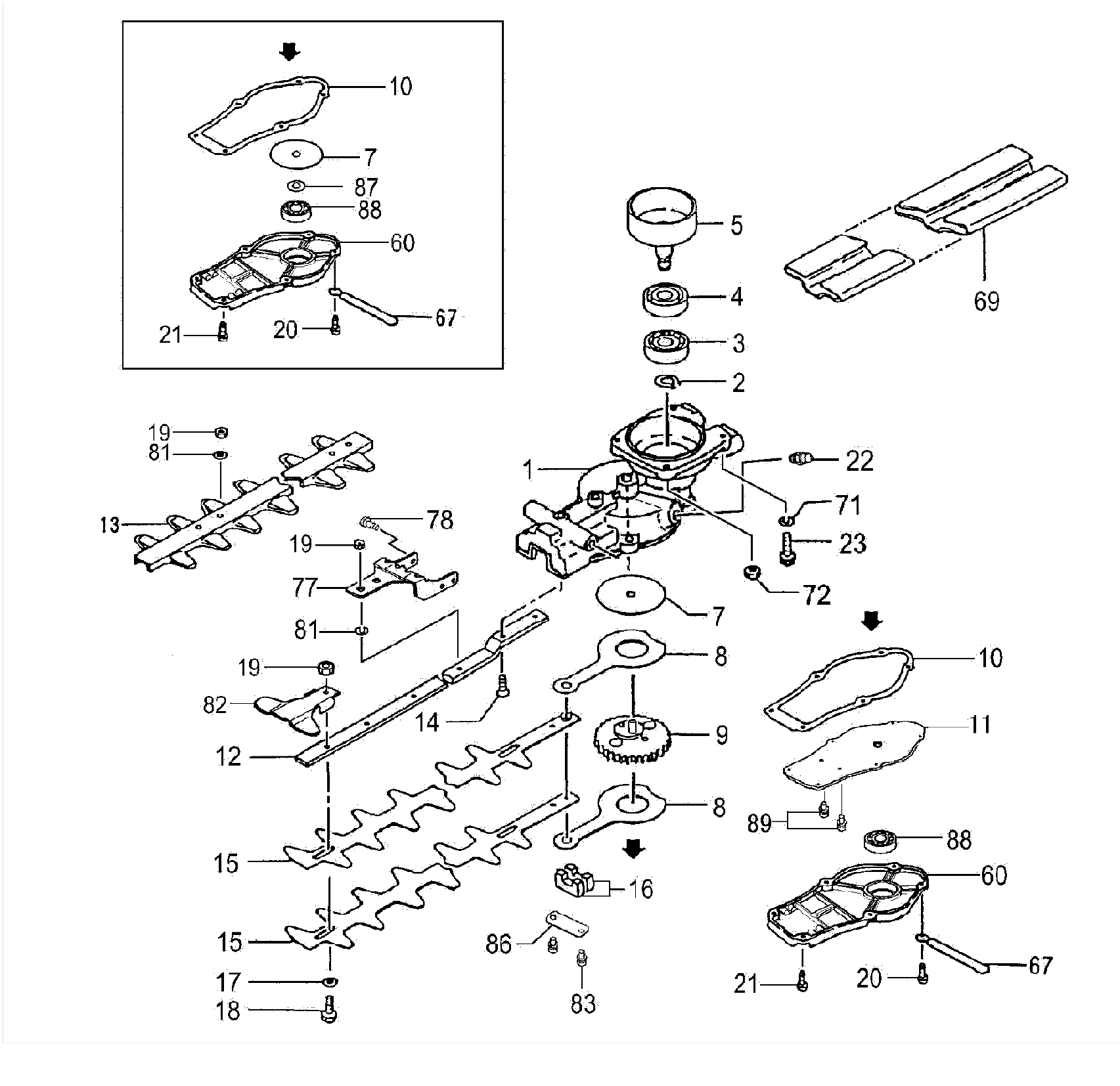 GEAR CASE/BLADE (SERIAL NO.-A026600)