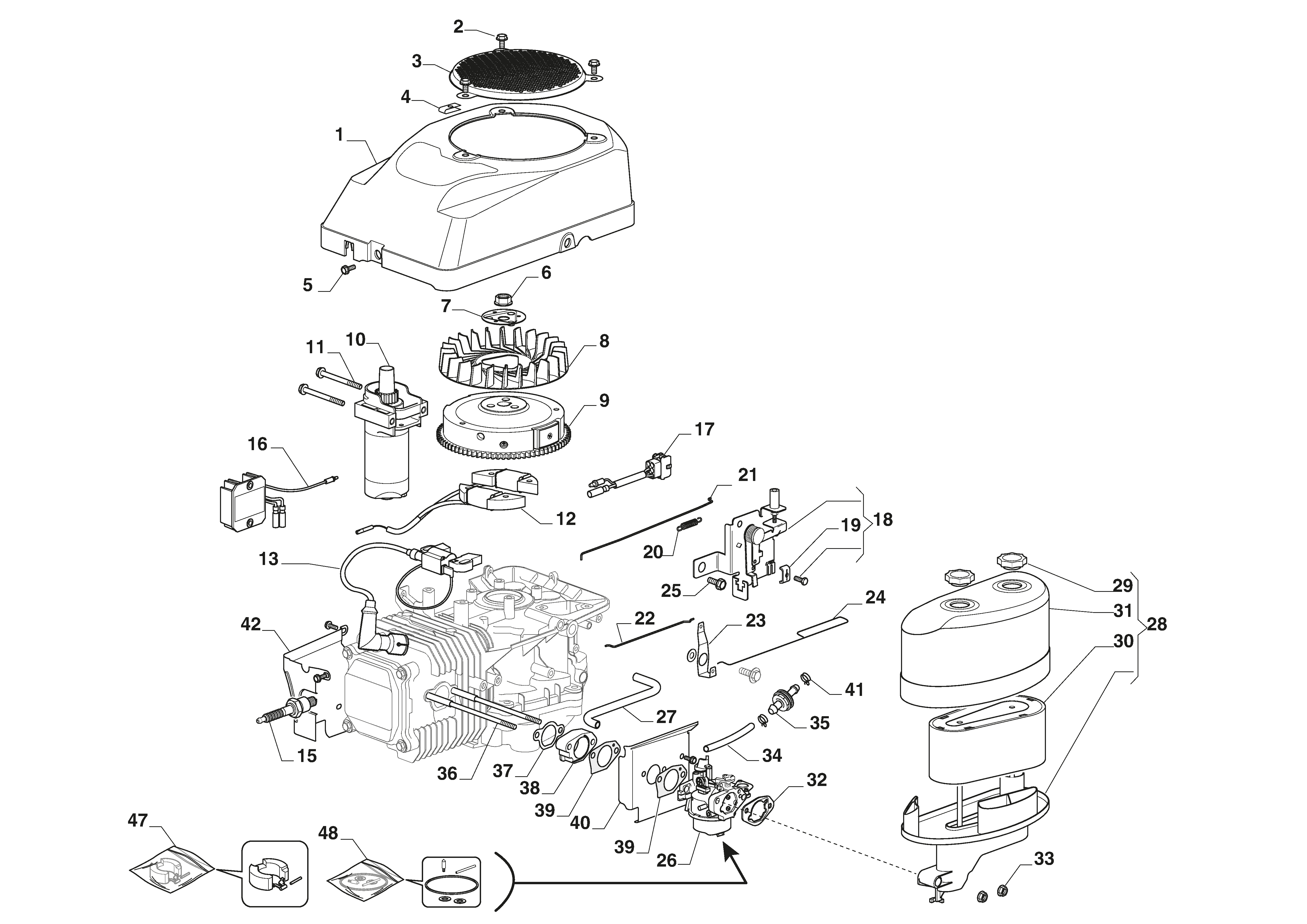  Carburettor, Air Cleaner Assy
