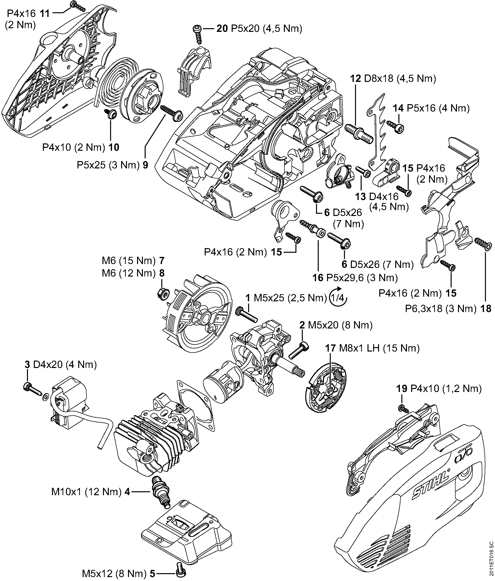 Tightening torques