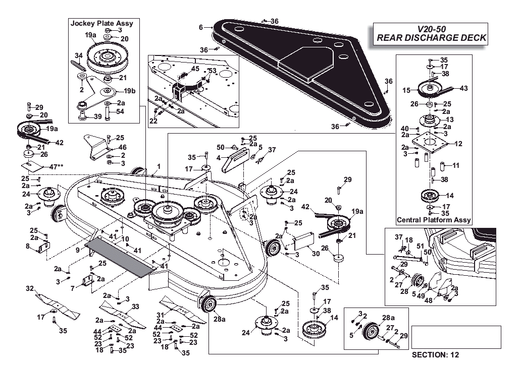 Rear discharge deck