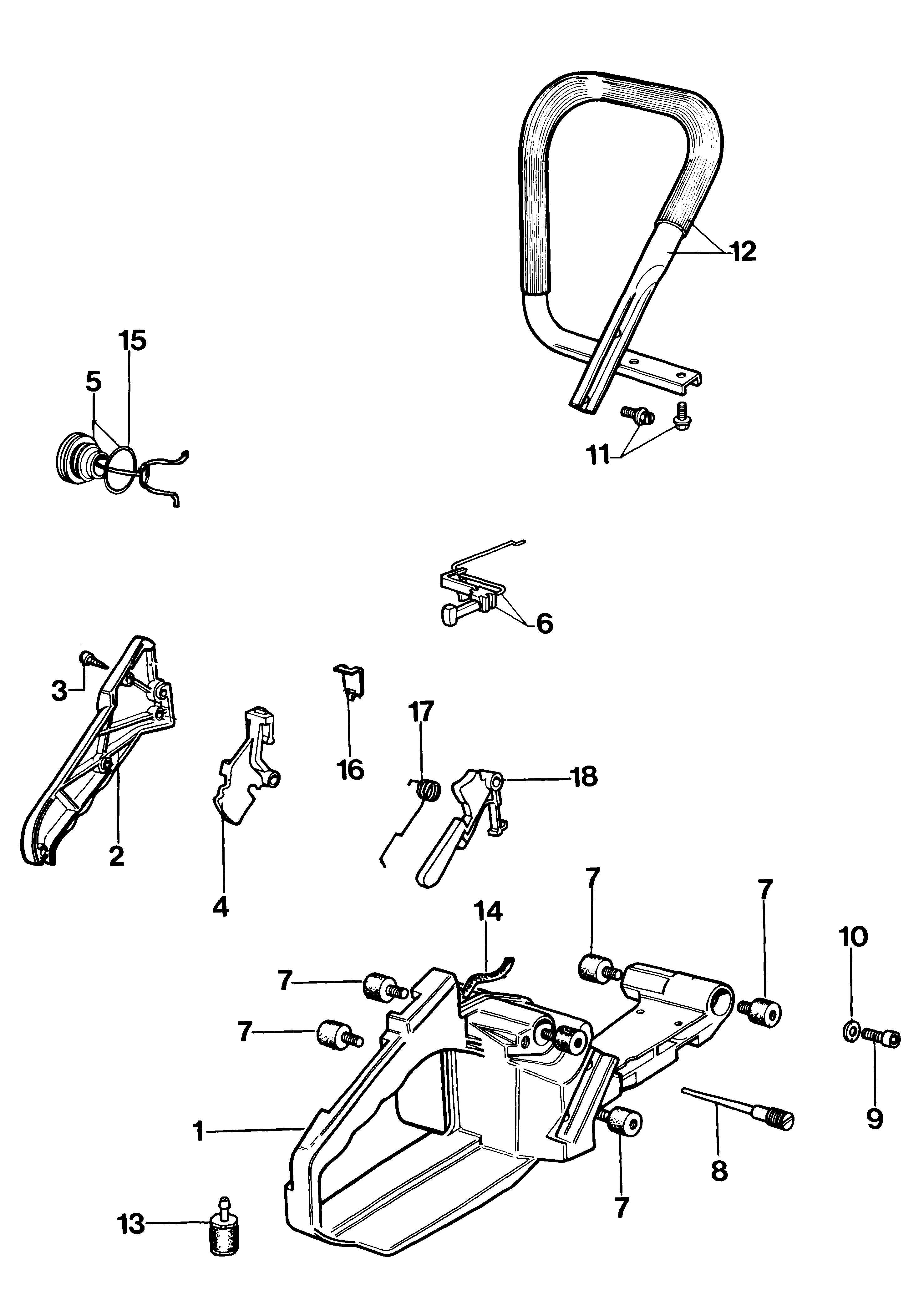 Handle and fuel tank