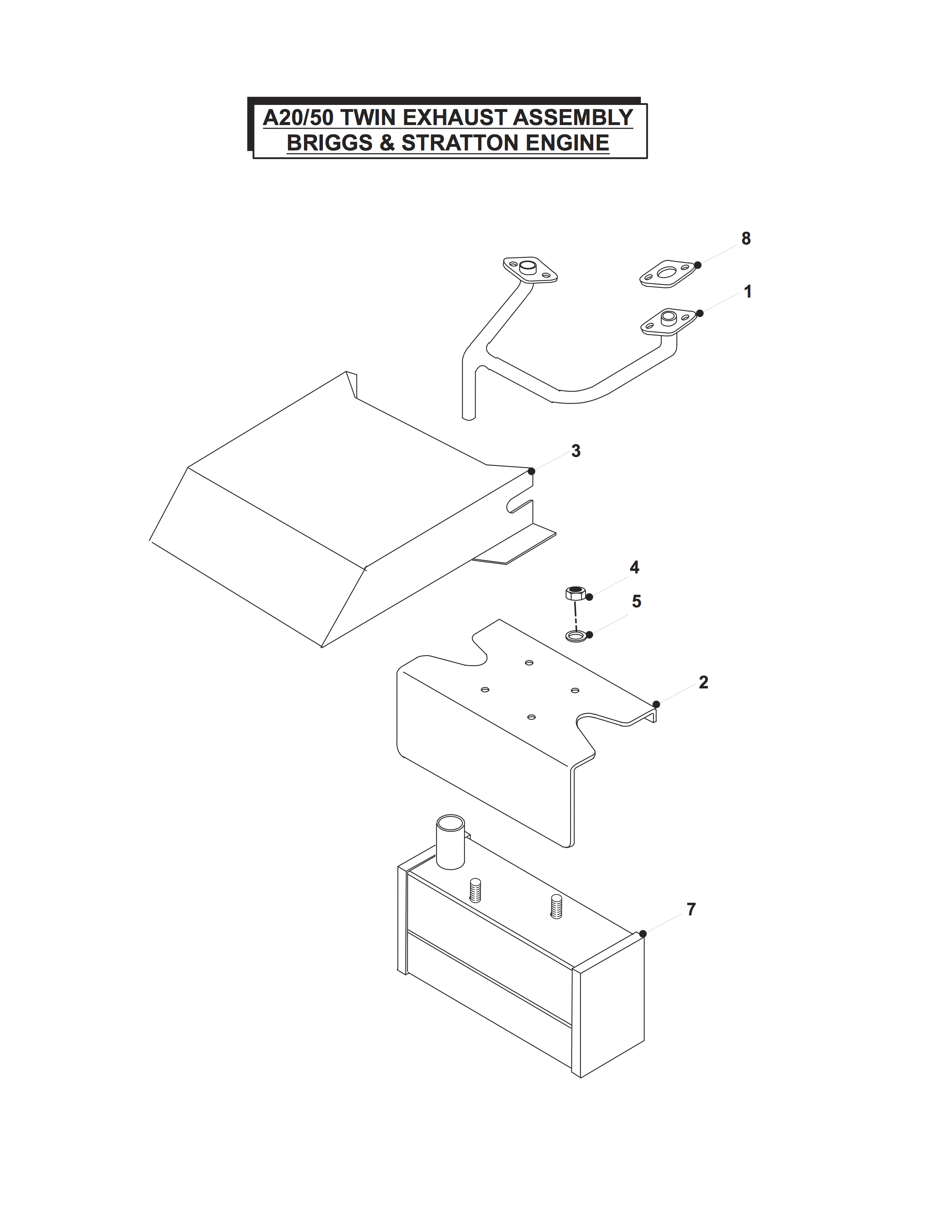 TWIN EXHAUST(B&S ENGINE) ASSEMBLY