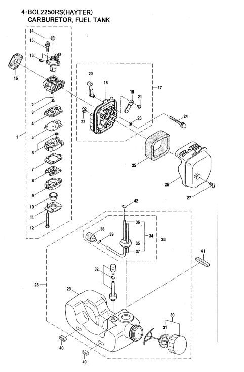 Carburetor - Fuel Tank