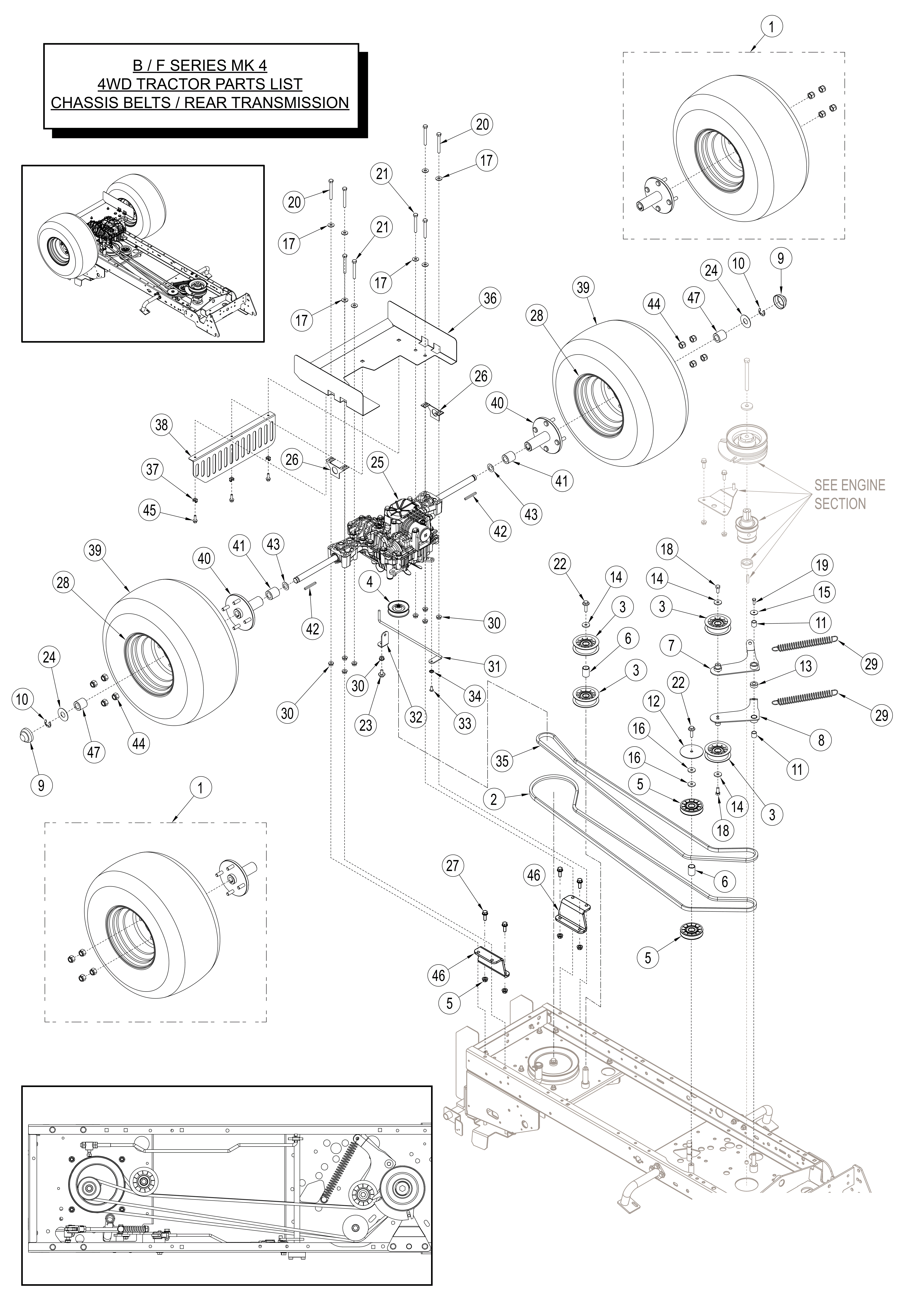 Chassis Belt Rear Tansmission 