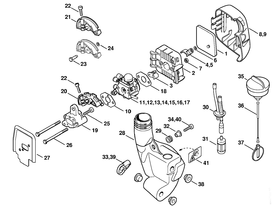 Air Filter, Fuel tank