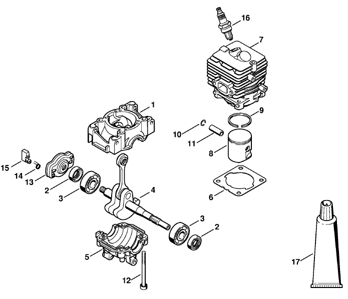 Crankcase, Cylinder