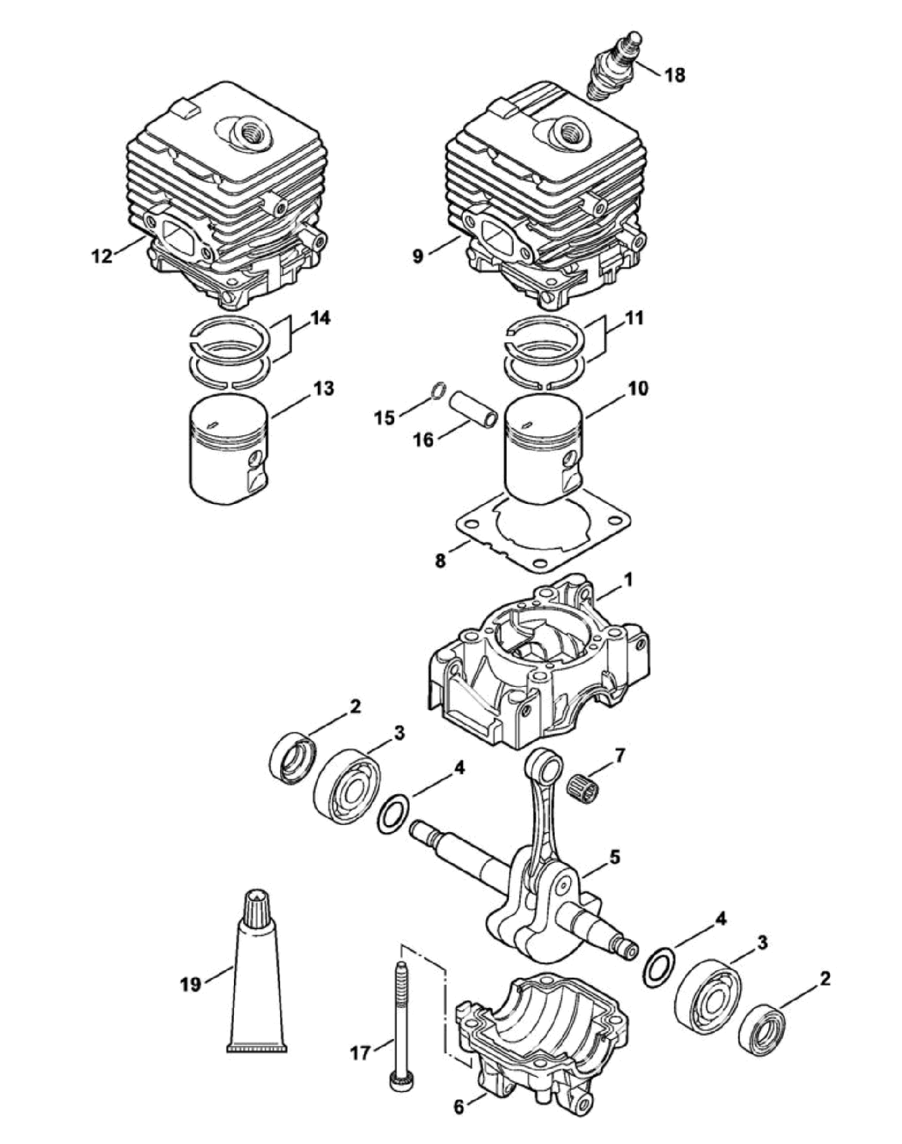 A CRANKCASE & CYLINDER