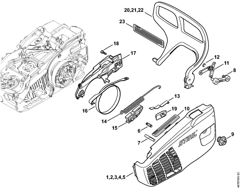 MS193TZ-D SPROCKET COVER