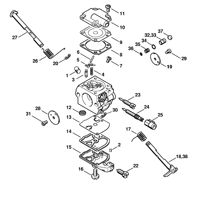 Carburetor C1Q-S96A C1Q-S96B