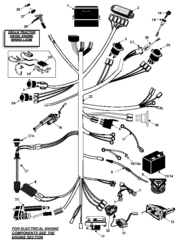 Diesel Engine Wiring Loom