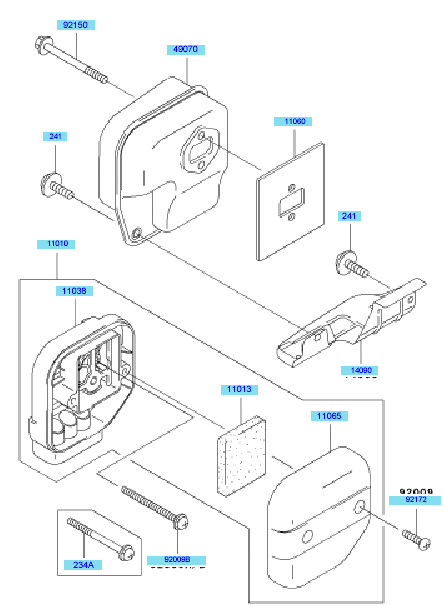 Air Filter	 Muffler