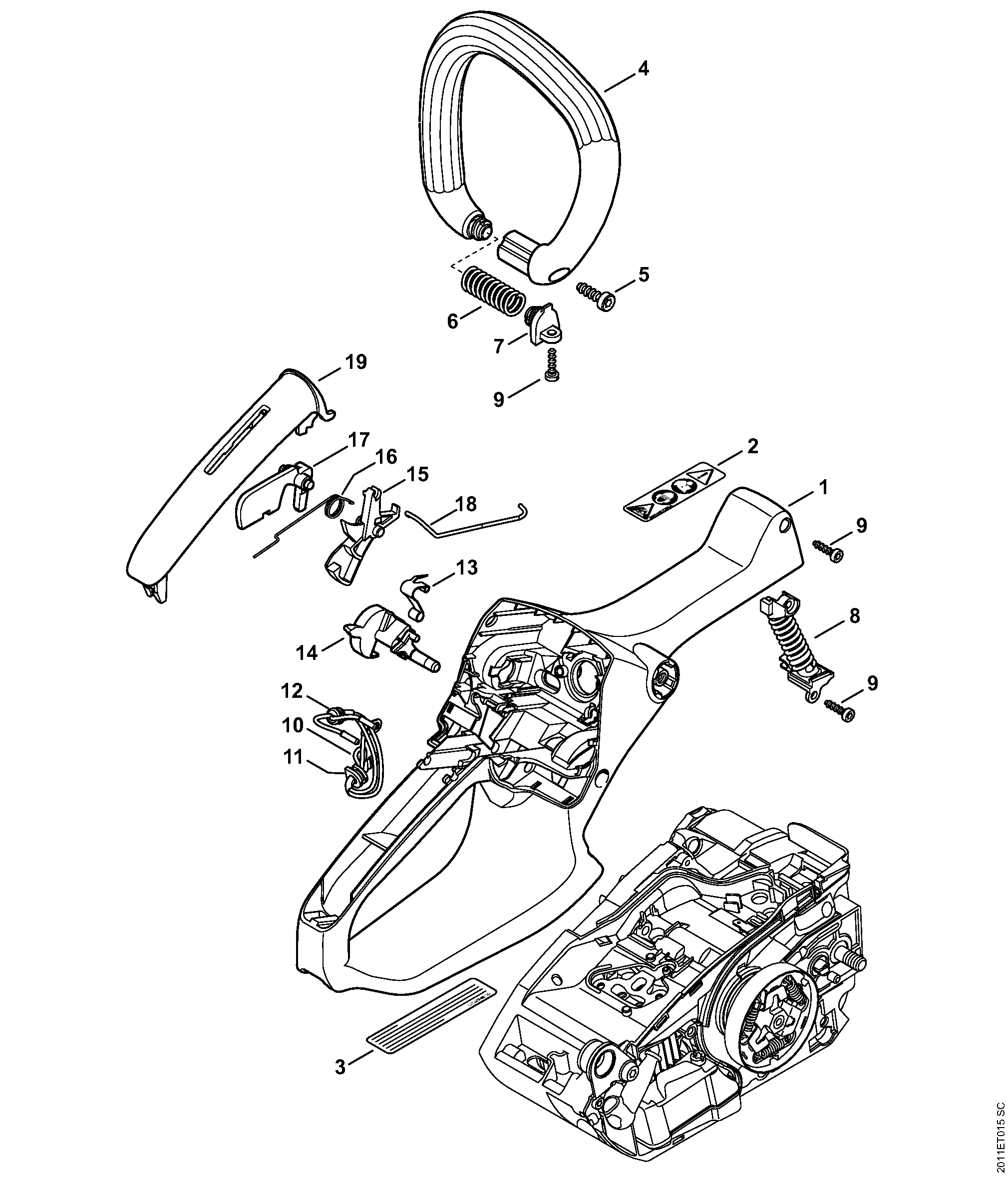 Handle housing