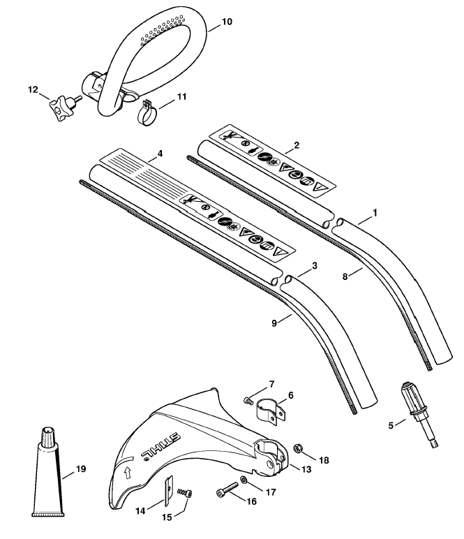 Drive tube assembly, Loop handle