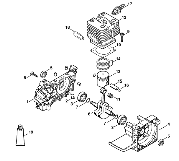 Crankcase, Cylinder