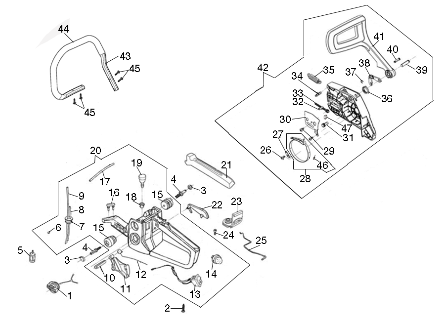 Tank and chain cover