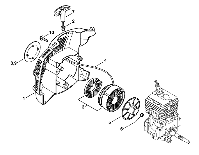 Rewind starter ErgoStart - Easy2Start