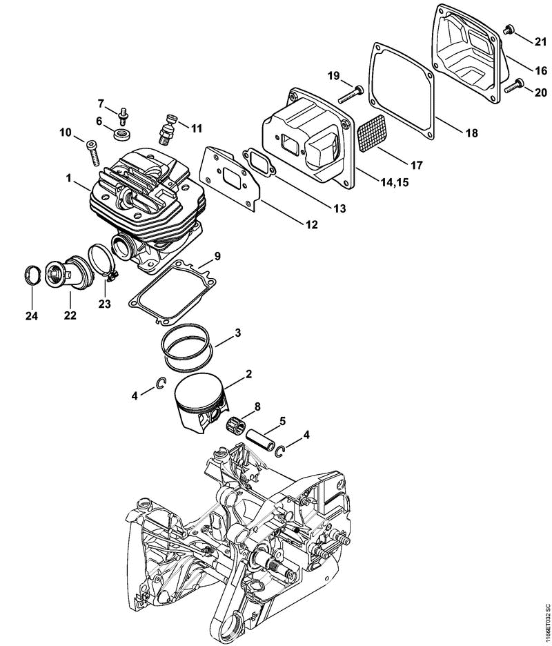 MS661-D CYLINDER