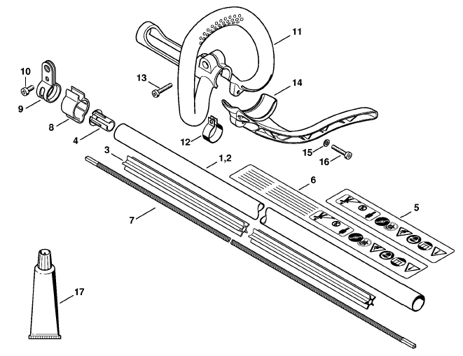 Drive tube assembly, Loop Handle