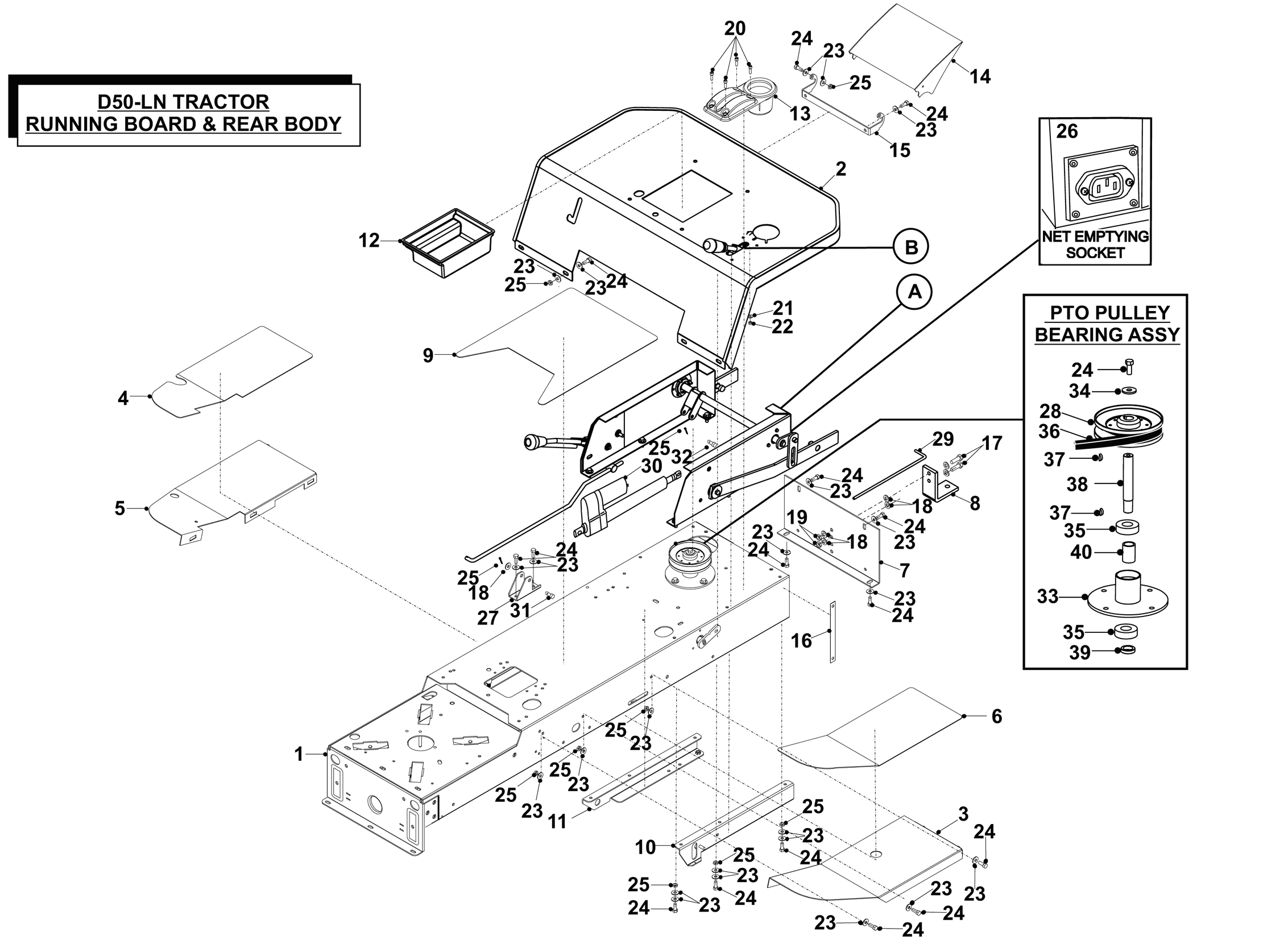 RUNNING BOARD & REAR BODY ASSEMBLY
