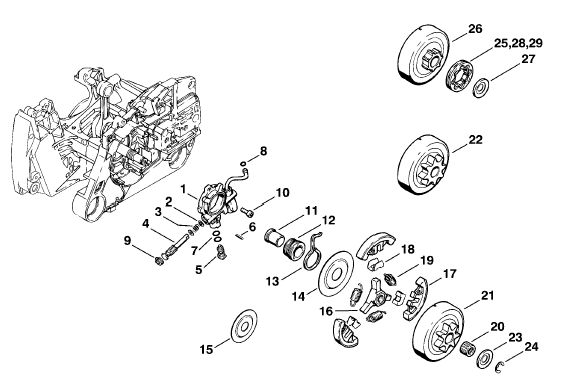 Oil pump - Clutch