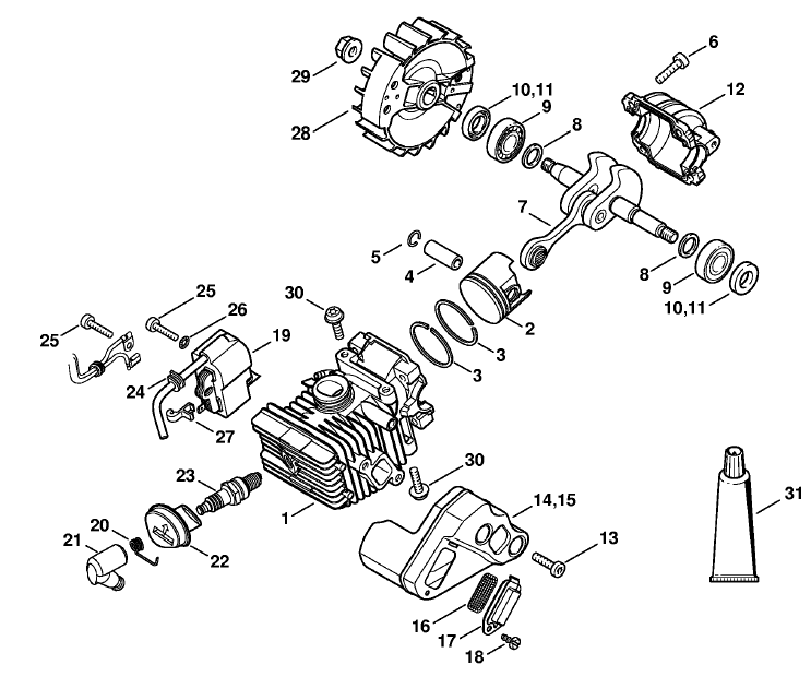 Cylinder with Piston