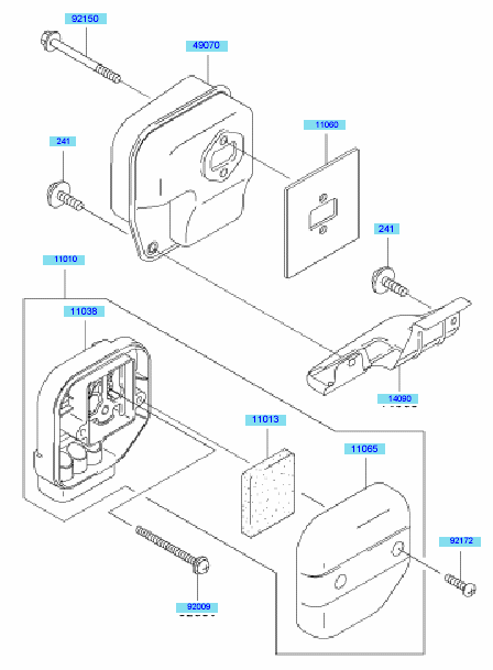 Air Filter	 Muffler