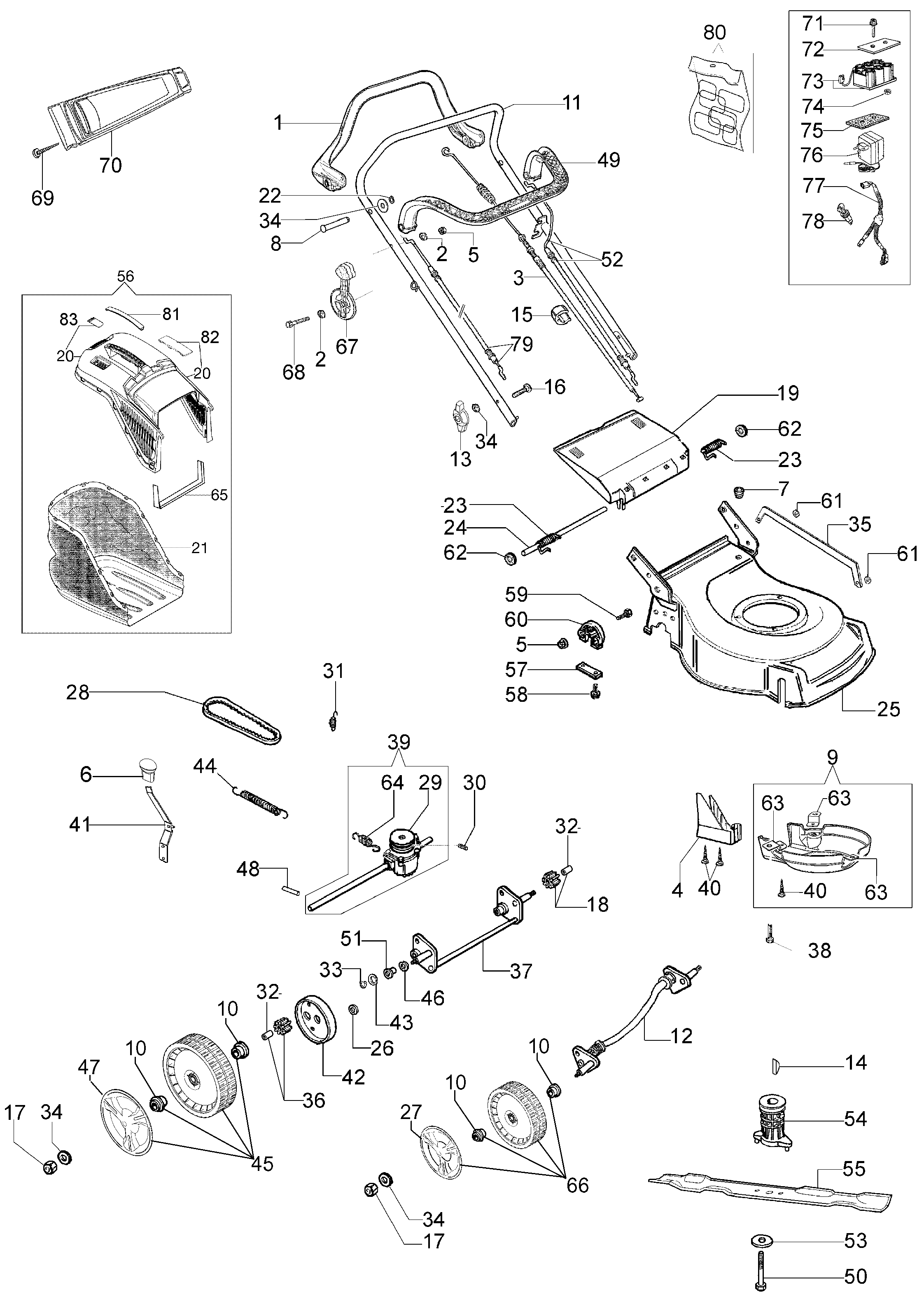 Illustrated parts list
