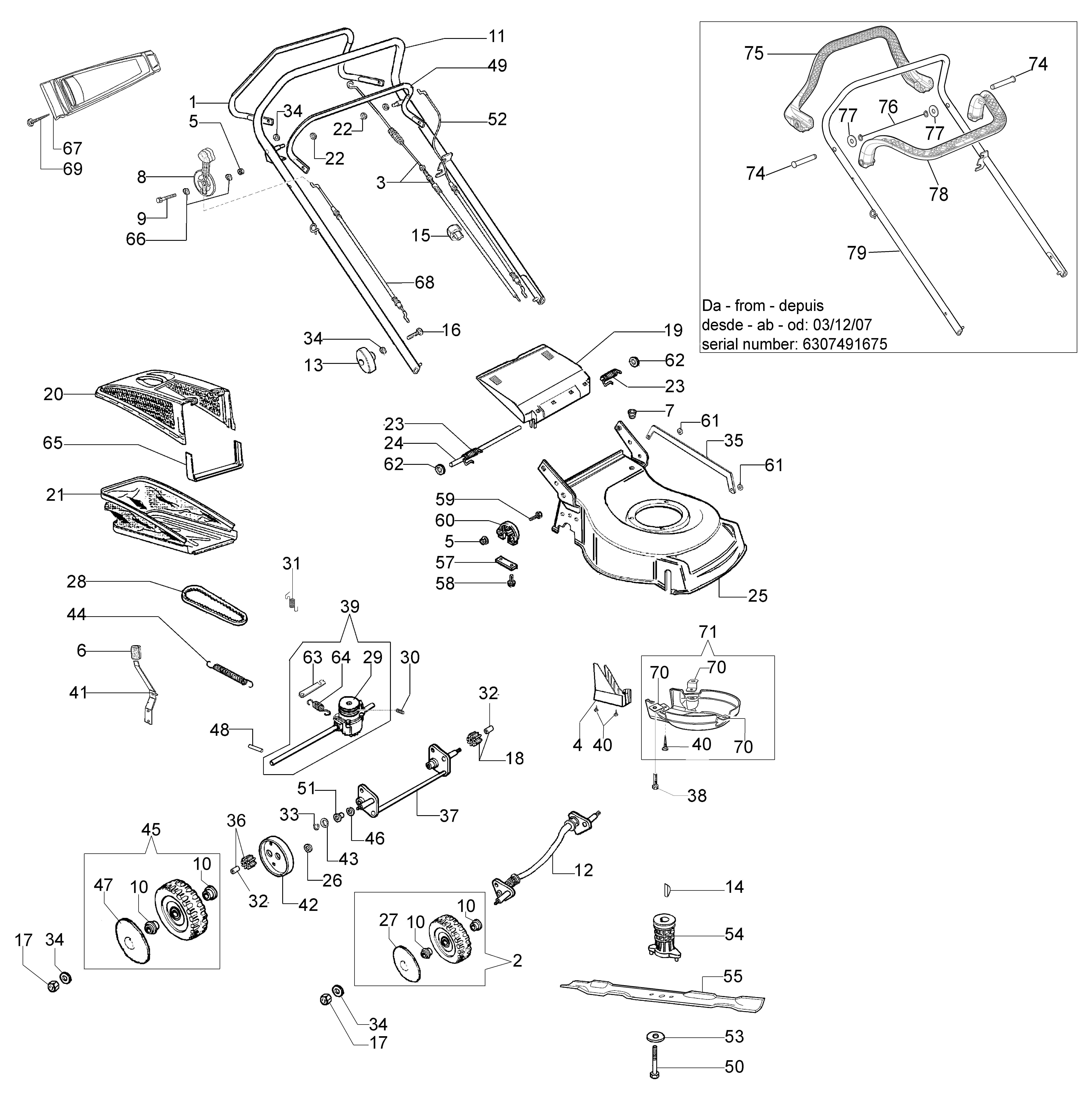 Illustrated parts list (From June 2007)