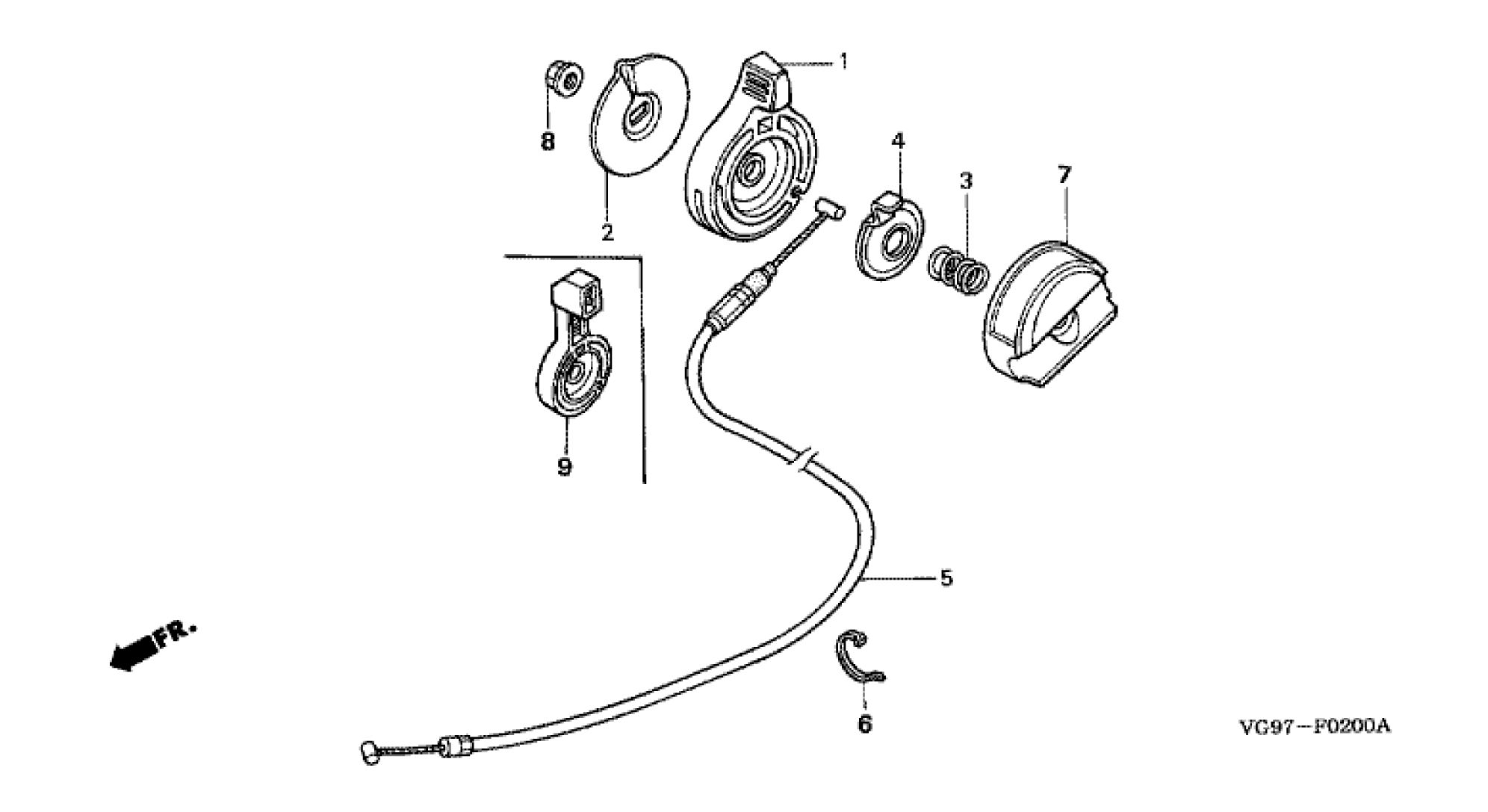 THROTTLE LEVER & CABLE