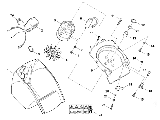 housing - electric motor ge150
