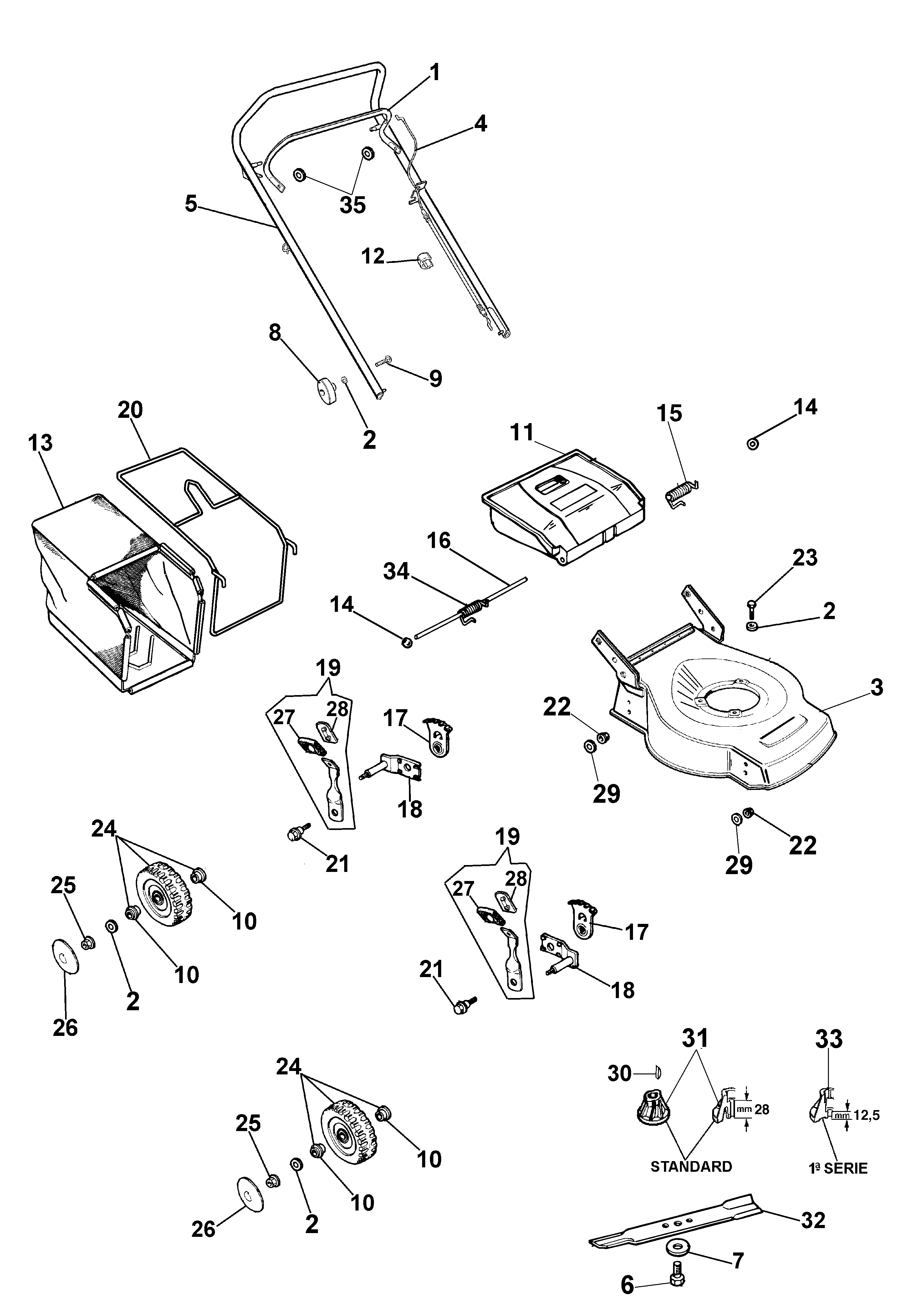 Complete illustrated parts list