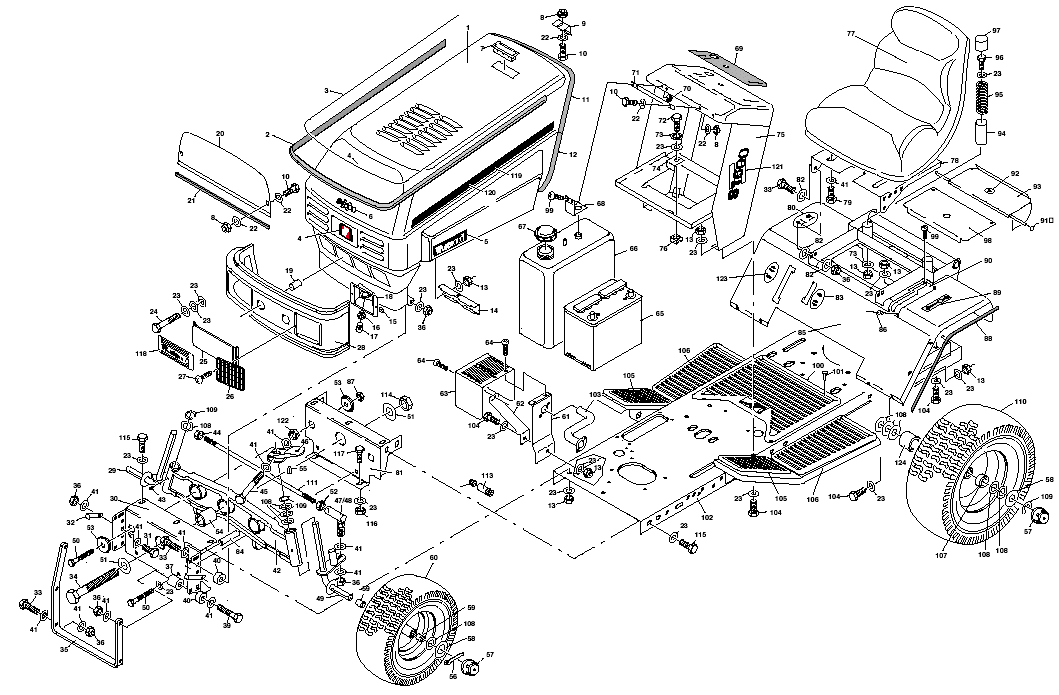 Tractor Chassis and Upper Body Panels