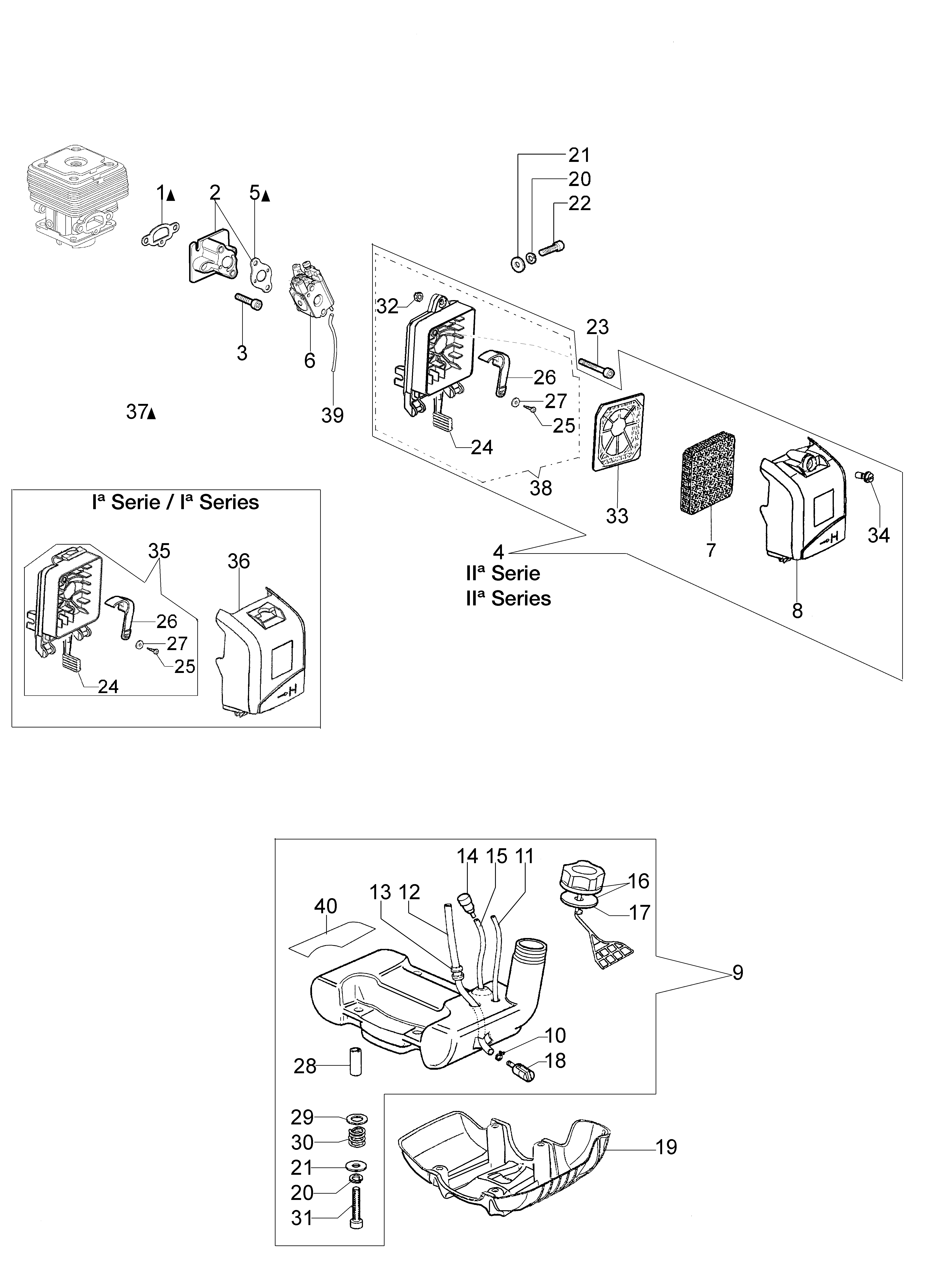 Tank and air filter