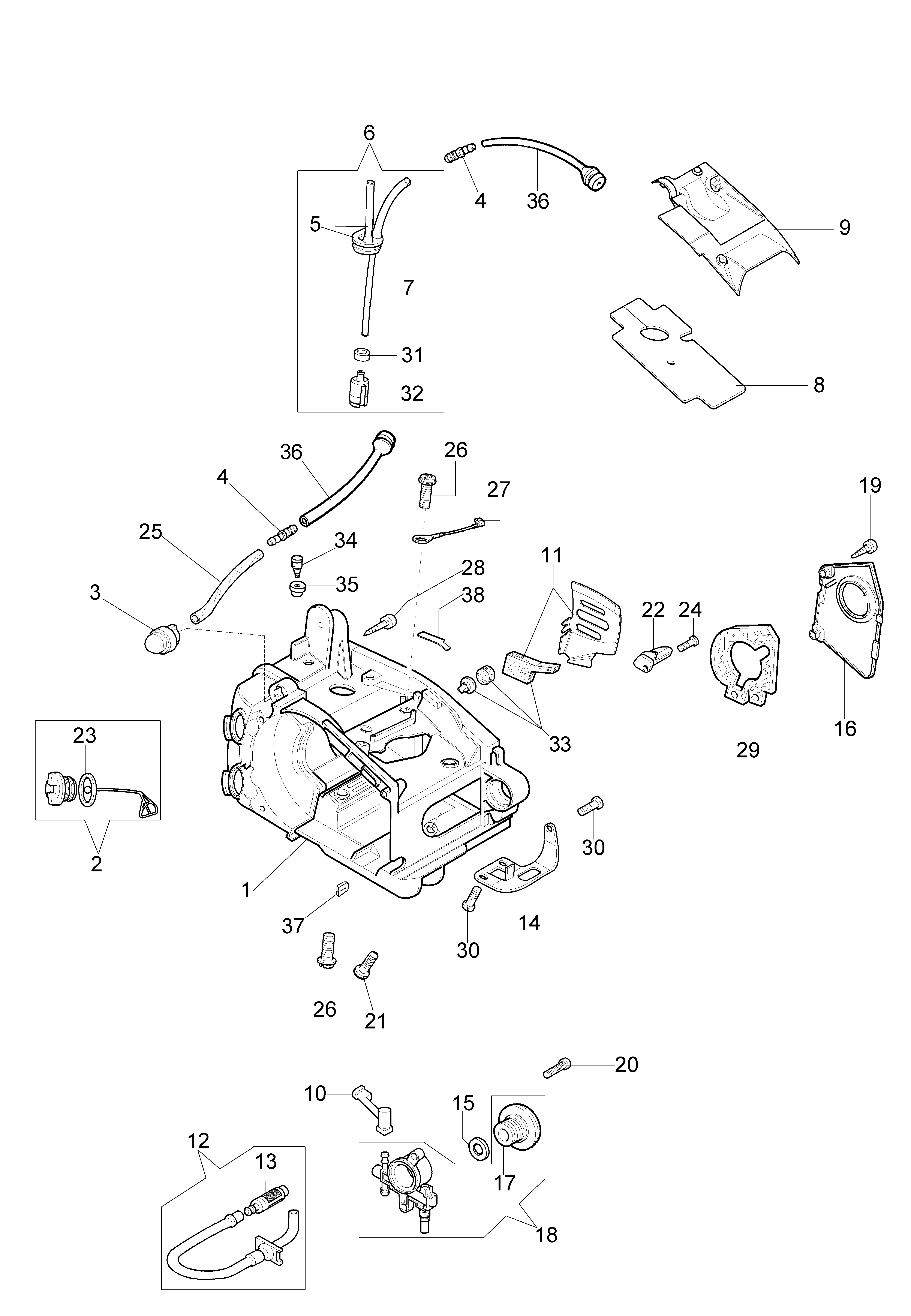 Crankcase assy