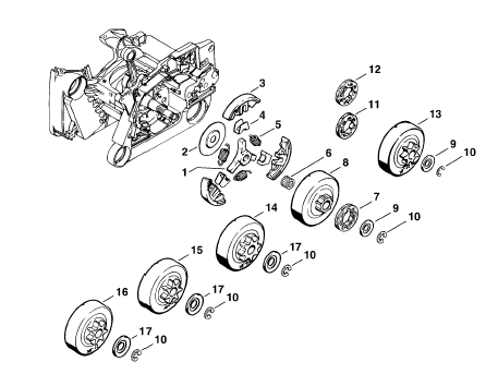 Clutch - Chain sprocket