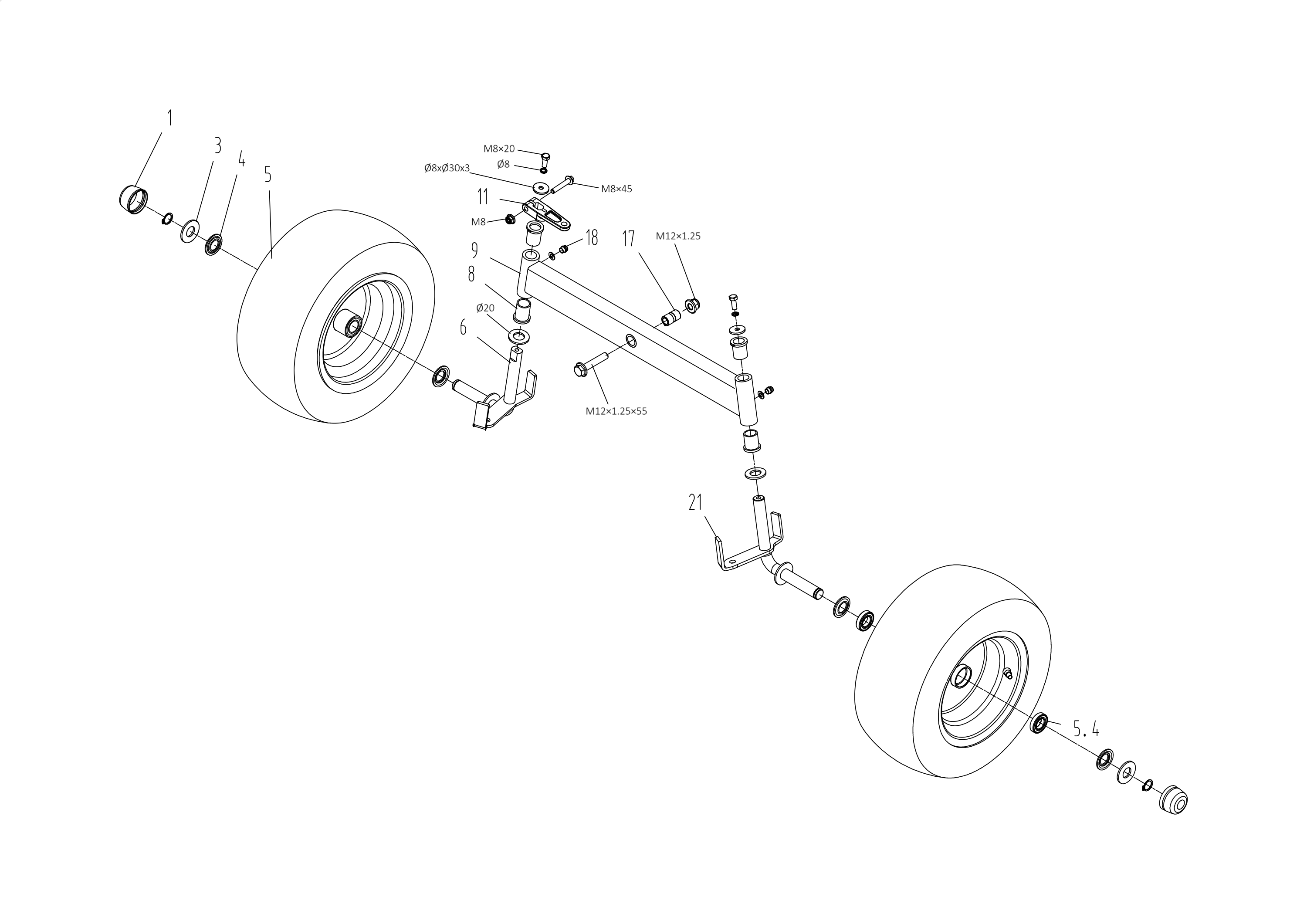 Front axle