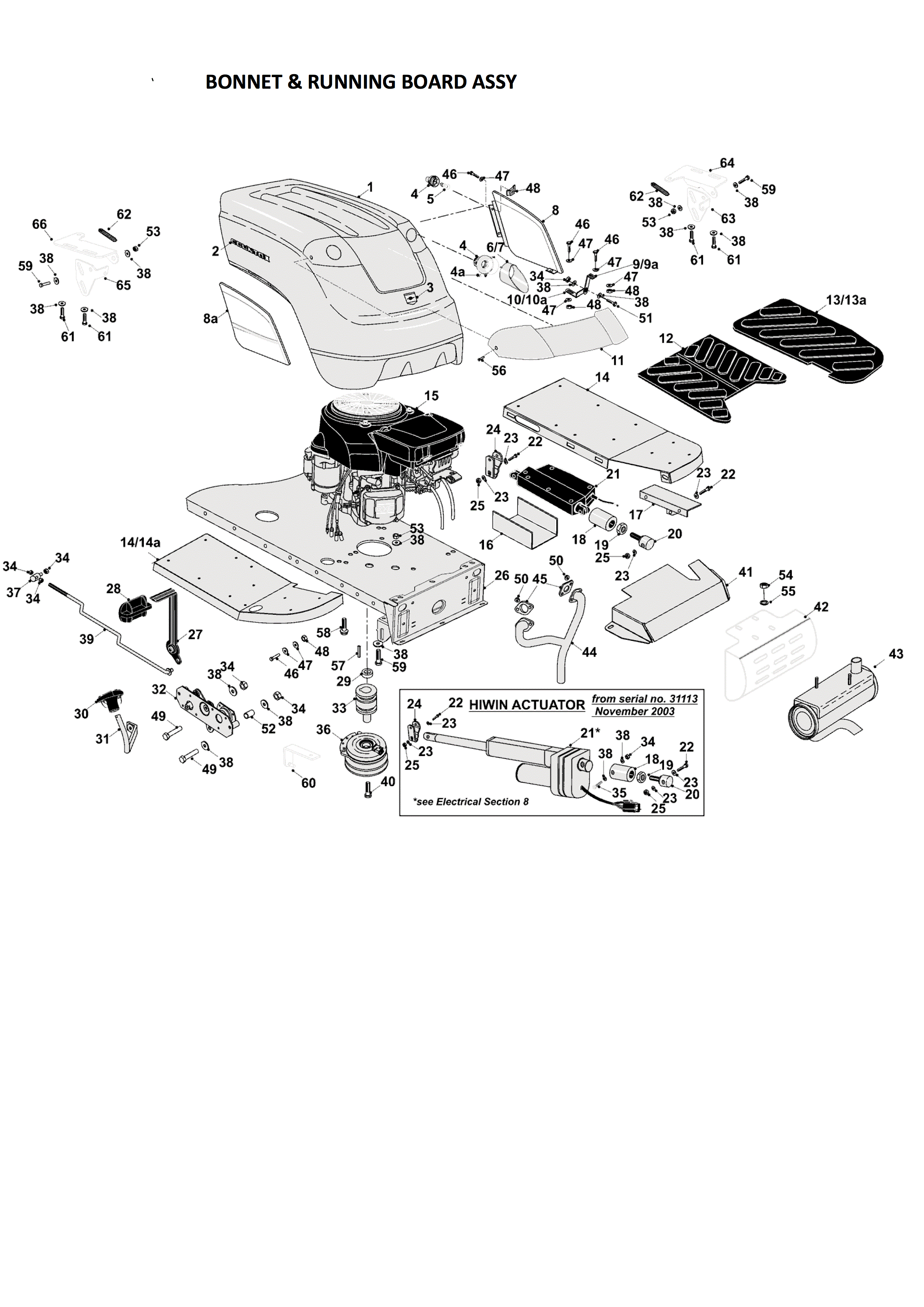 BONNET & RUNNING BOARD ASSY