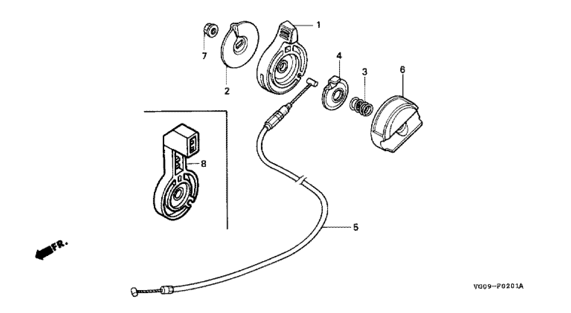 THROTTLE LEVER & CABLE  