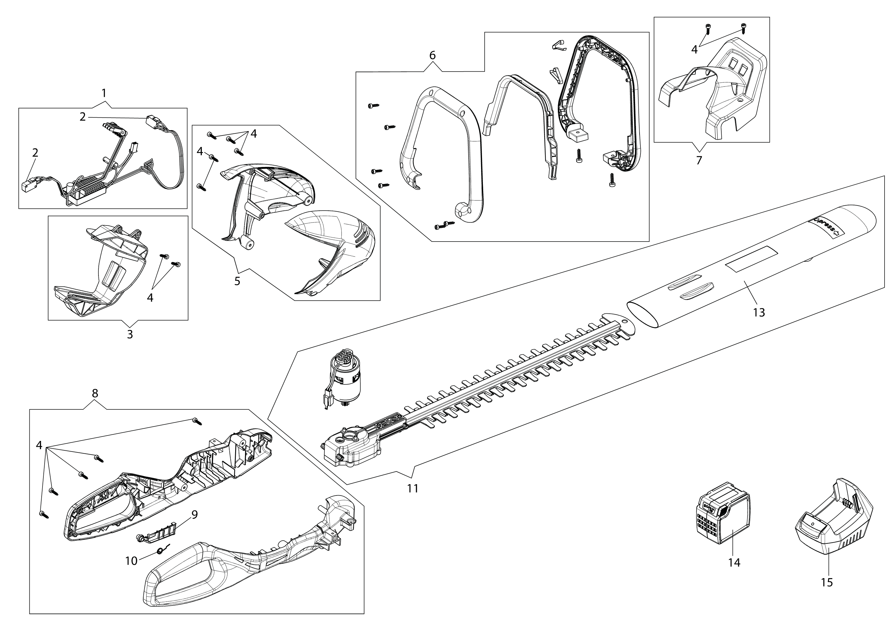 Complete illustrated parts list