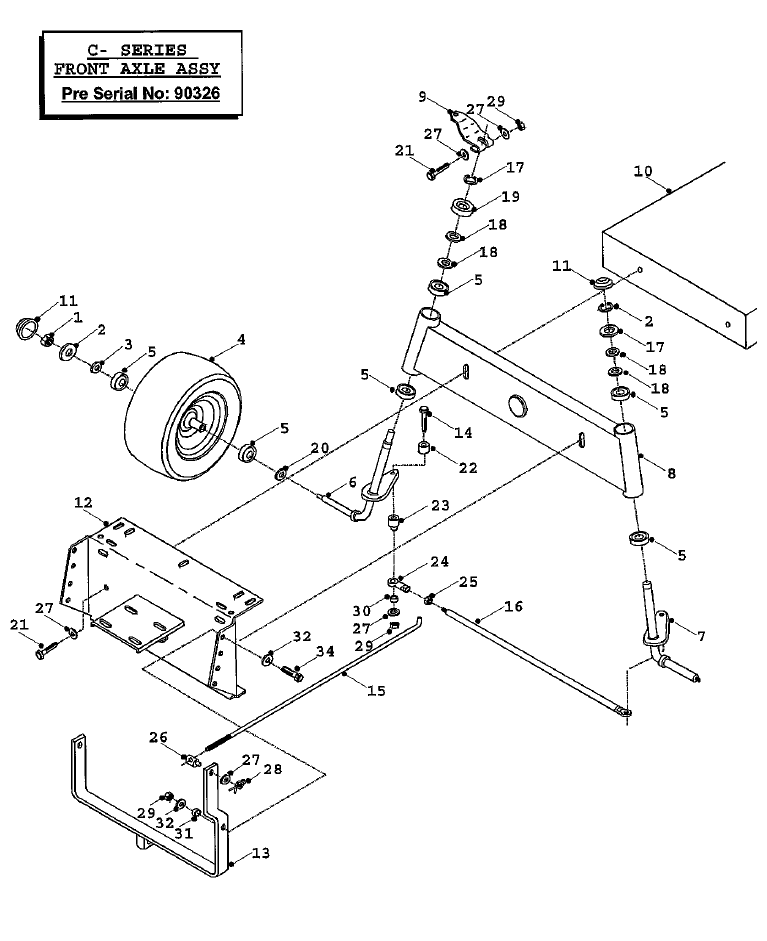 Front Axle Pre-Serial No. 90326