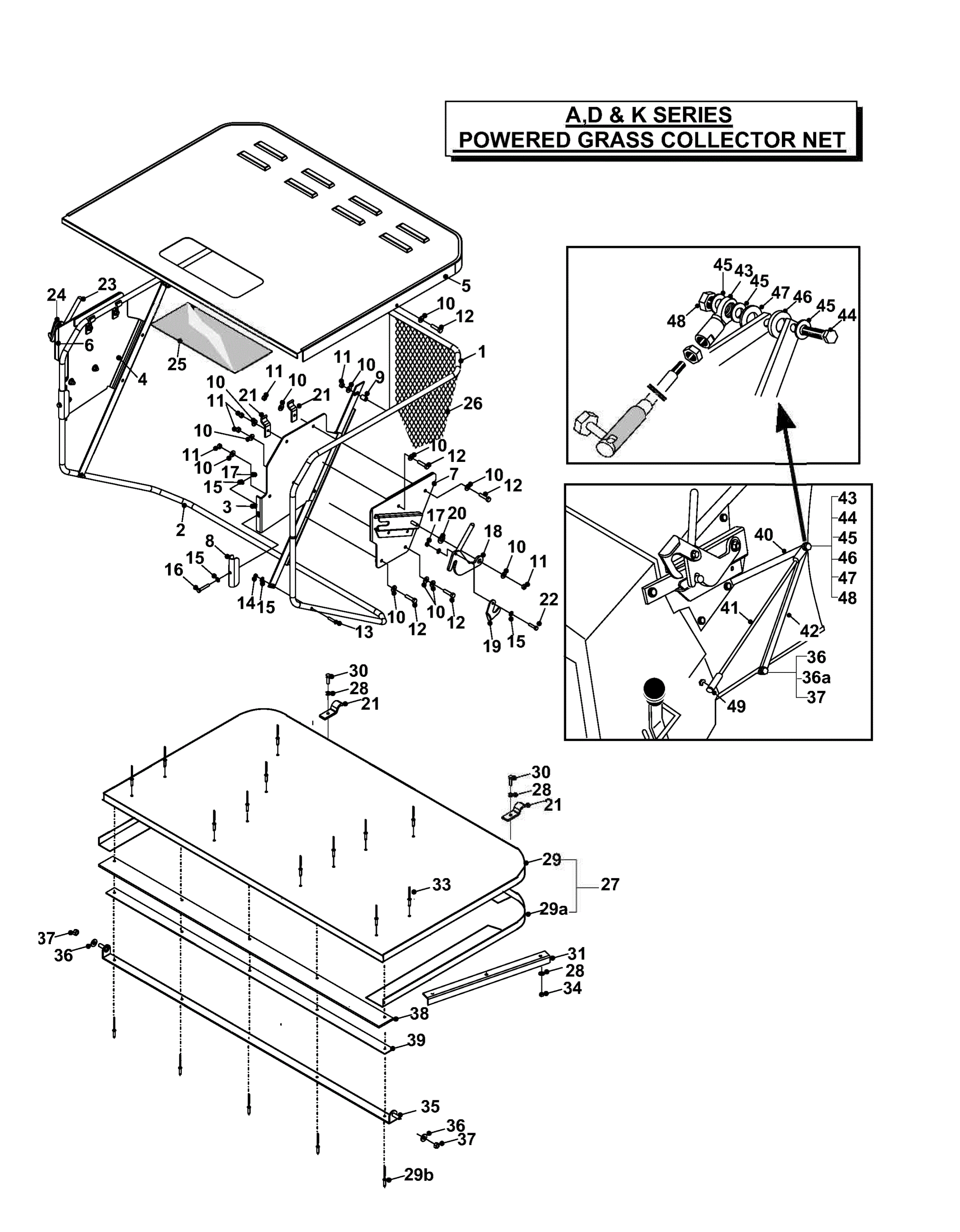 A & D SERIES POWERED GRASS COLLECTOR NET