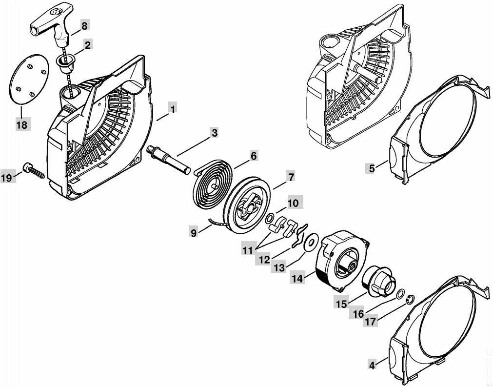 Fan Housing with Rewind Starter 2